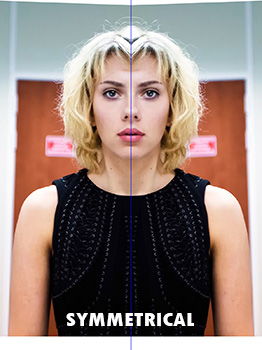 Scarlett Johansson - Head Front Symmetrical view